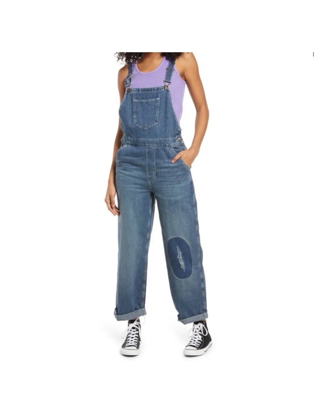 BDG URBAN OUTFITTERS Y2K Rip & Repair Dungaree Overalls Size M